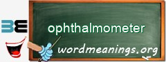 WordMeaning blackboard for ophthalmometer